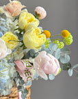 Flower Basket “Okay But This One” — peonies, hydrangea, roses