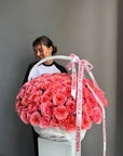 Flower Basket “Pink Happens” — Pink Expression roses