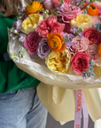 Bouquet "Dopamine" - roses, peony roses