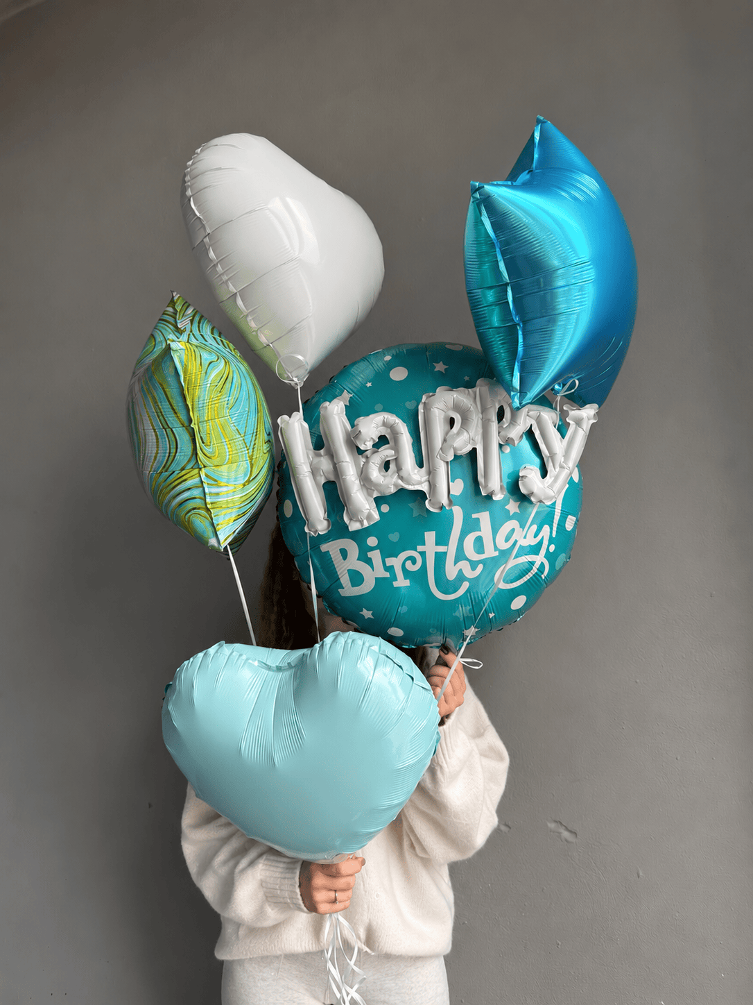 Happy Birthday Balloons — Blue &amp; Green