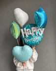 Happy Birthday Balloons — Blue & Green