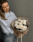 Bouquet of Peonies "Bowl of cream" - white peonies
