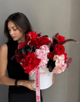 Flower Box “Aftertaste” — roses, ranunculus, hydrangea, calla lilies