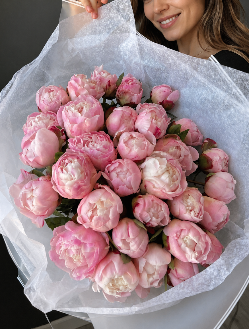 Bouquet of Peonies "Gardenia"