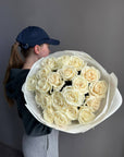 Bouquet "Playa Blanca" - 20 white roses