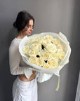 Bouquet "Playa Blanca" - 18 white roses