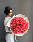 Bouquet "Pink Expression" - 40 pink garden roses