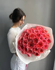 Bouquet "Pink Expression" - 36 pink garden roses