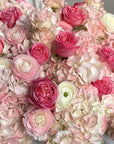 WOW-ARRANGEMENT “Barbie’s dream” - Peony roses, hydrangeas, ranunculus