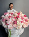 WOW-ARRANGEMENT “Barbie’s dream” - Peony roses, hydrangeas, ranunculus