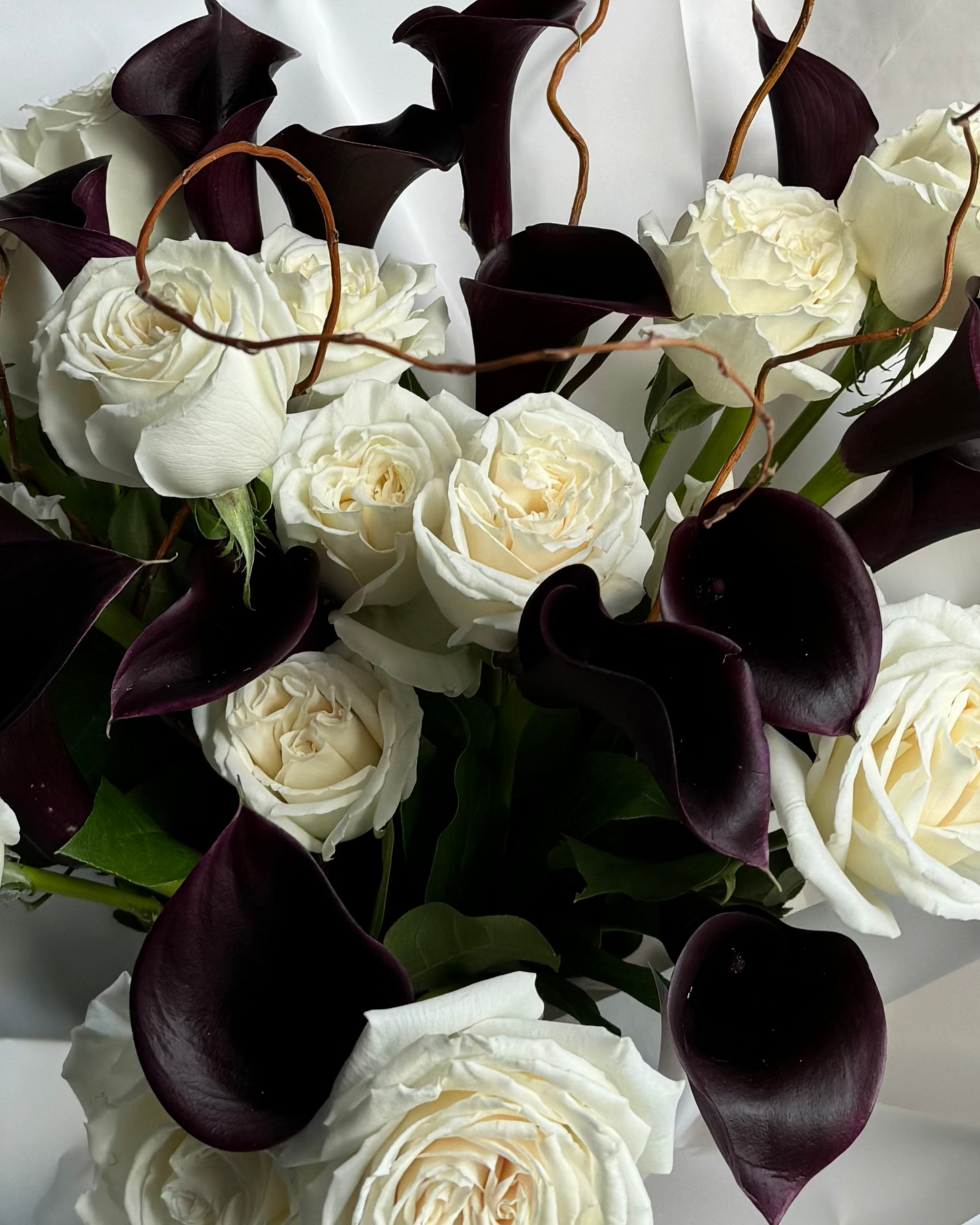 Bouquet "Maleficent" - roses, calla lilies (ONLY MIAMI)