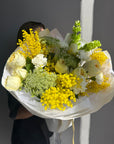 Bouquet "Mellow Yellow" - mimosa, roses