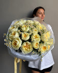 Bouquet "Sunkissed Bliss" - Peony roses, chamomile