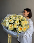 Bouquet "Sunkissed Bliss" - Peony roses, chamomile