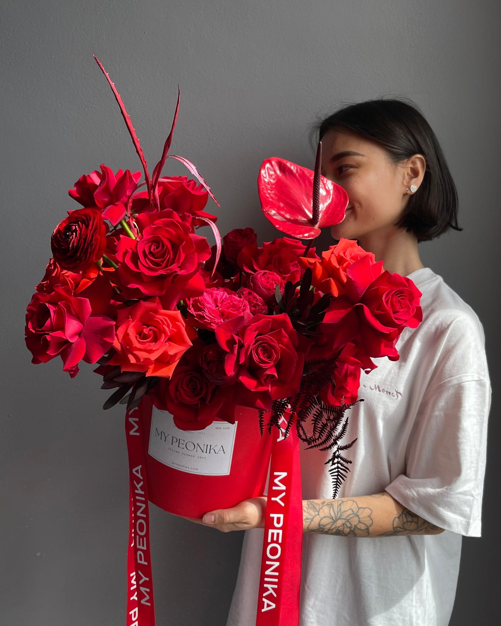 anthurium flower business Flower Box “Date Night”
