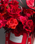 Flower Box “Date Night” - Roses, ranunculus, anthurium