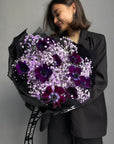 Bouquet “Mystical Violet Serenade” - anemones, baby’s breath