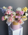 Flower Box "Pure Love" - garden roses, ranunculuses