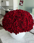 WOW-ARRANGEMENT “500 roses” - red roses in a white vase