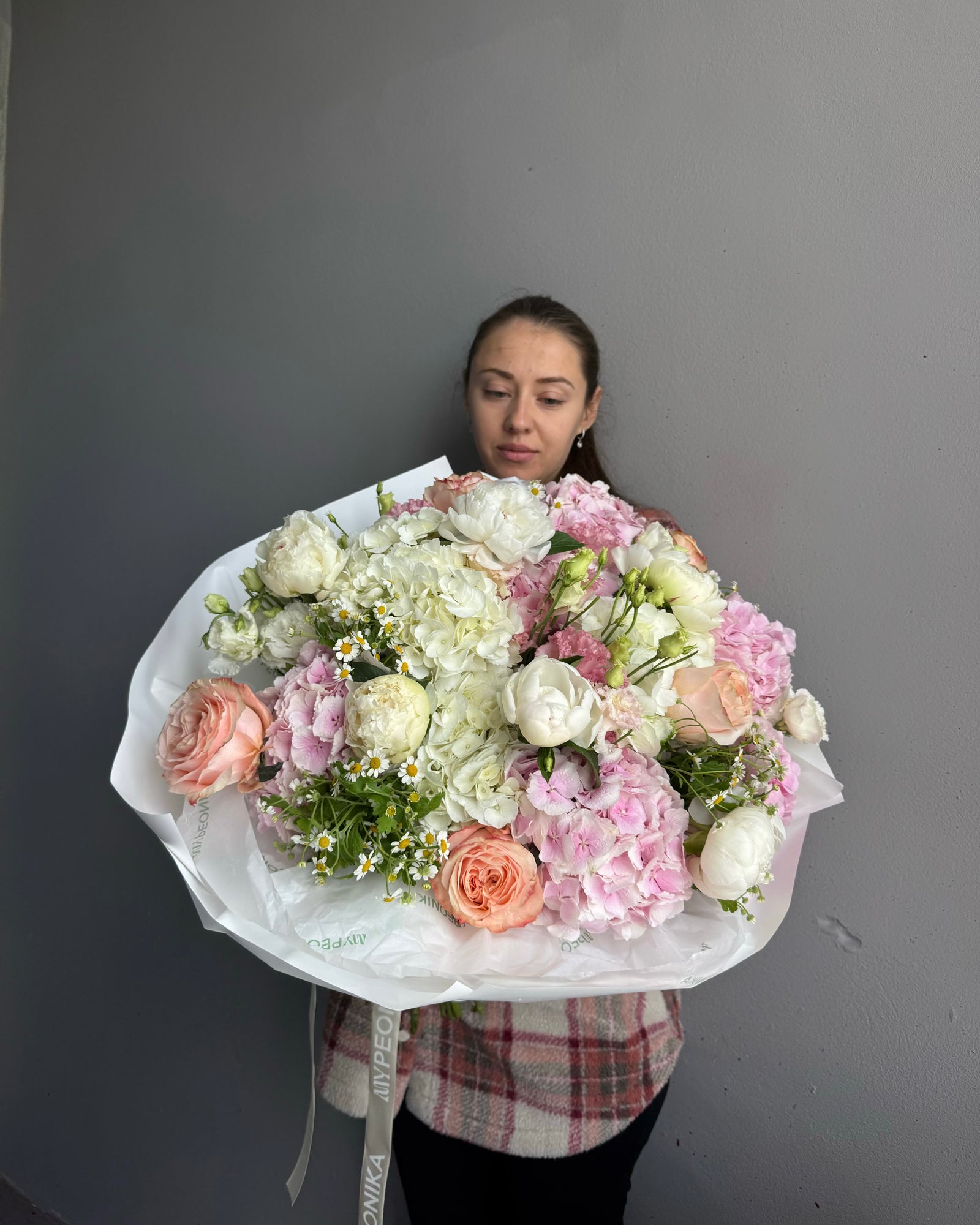 Bouquet "Petal Provocateur" - Peonies, hydrangeas, roses