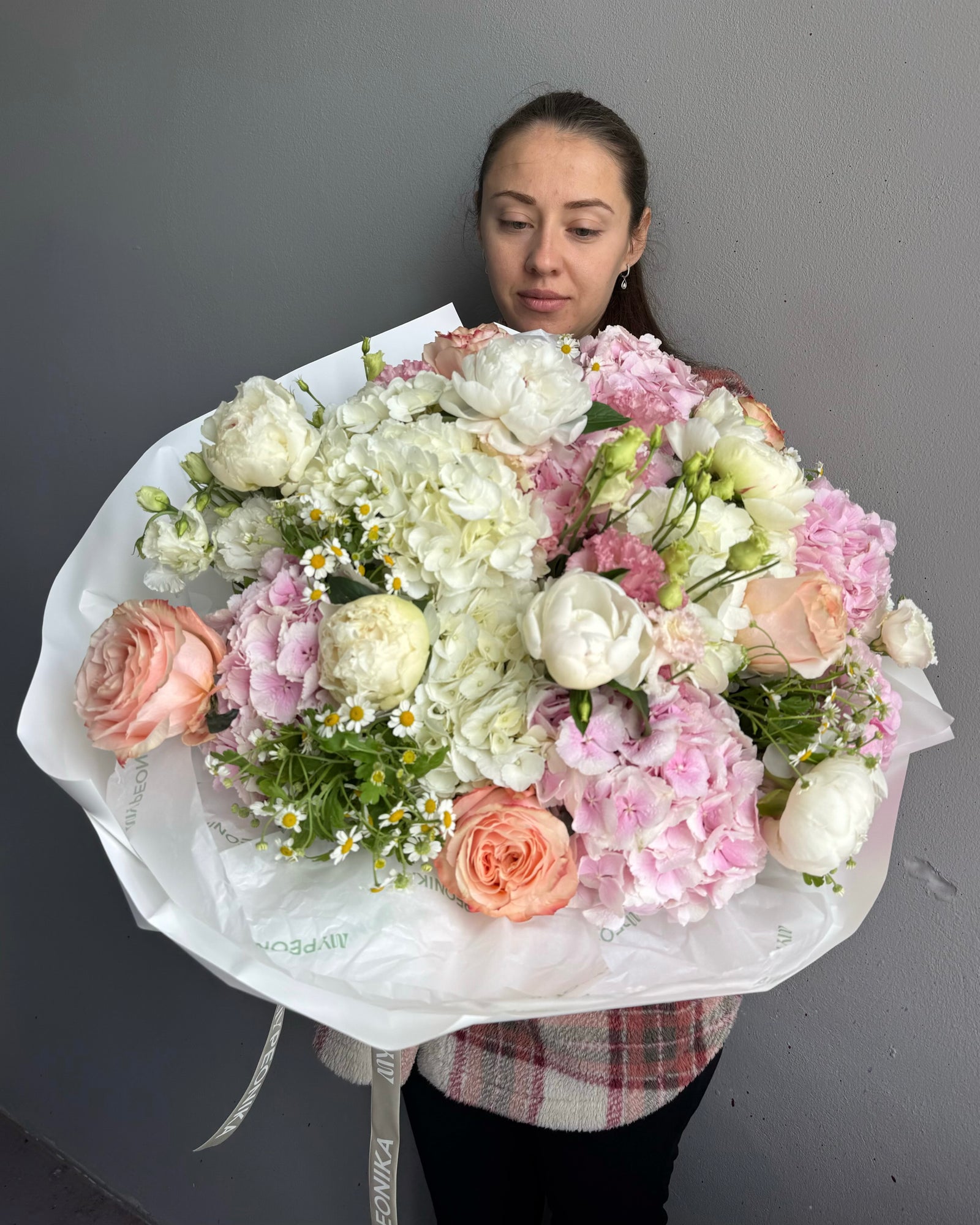 Bouquet "Petal Provocateur" - Peonies, hydrangeas, roses