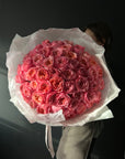 Bouquet "Pink Expression" - pink garden roses