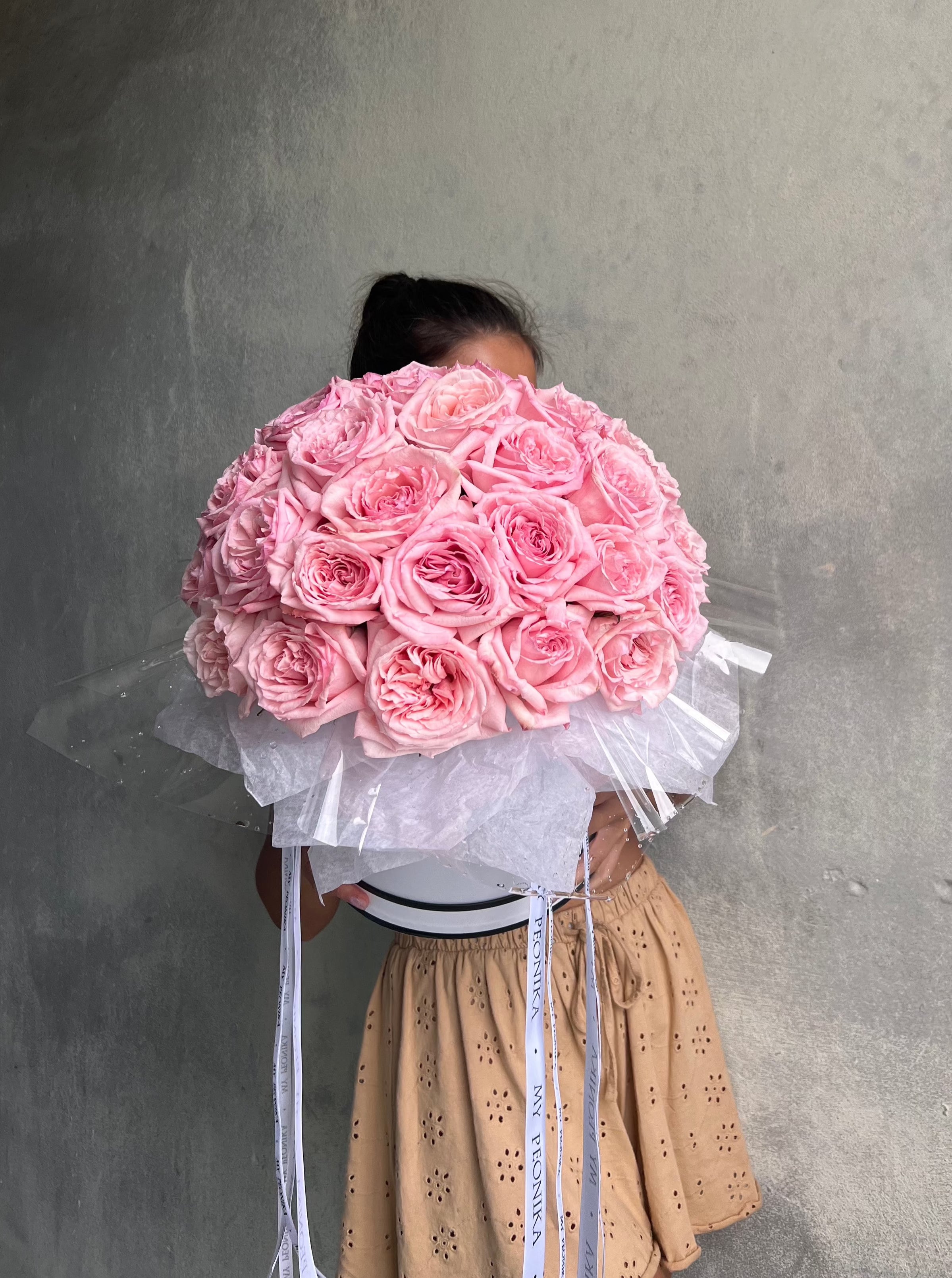 Flower Box &quot;Mono Pink O&#39;hara&quot; - garden roses