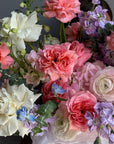 Flower Box “Blush Bloom Box” - roses, ranunculuses, delphiniums