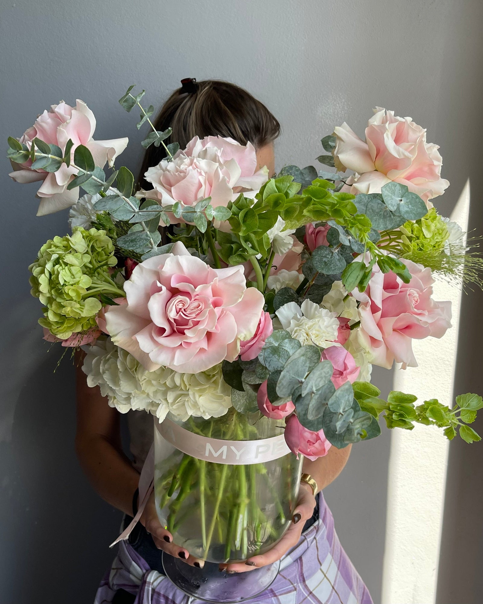 Interior arrangement “Blush &amp; Fern” - roses, greens