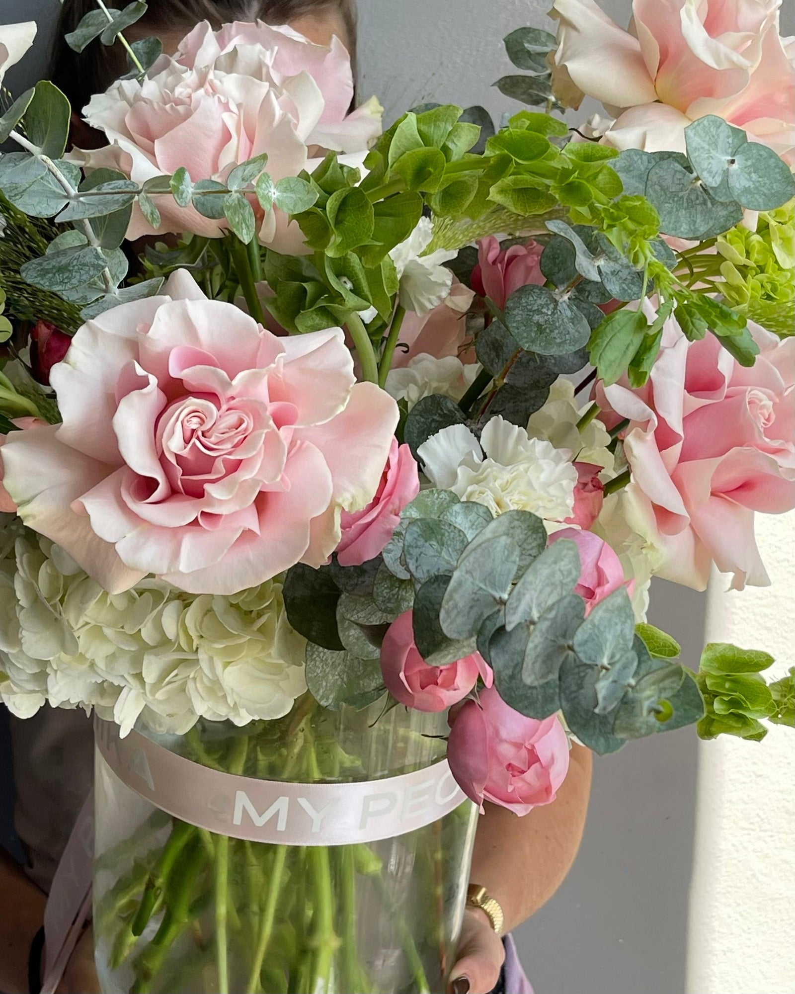Interior arrangement “Blush &amp; Fern” - roses, greens