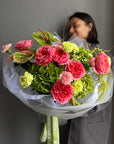 Bouquet “Botanical Edge” - hydrangeas, roses, anthuriums