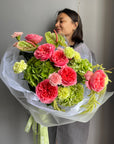 Bouquet “Botanical Edge” - hydrangeas, roses, anthuriums