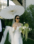 Wedding bouquet "Modern Romance" - Ranunculus, anthurium, amaranth, orchid