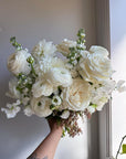 Wedding bouquet "Forever Bloom" - Roses, ranunculus, stock