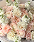 Bouquet “Tender Confession” - ranunculuses, roses, carnations, stock