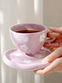 "Lavender Lace" - Purple Cup & Saucer Set