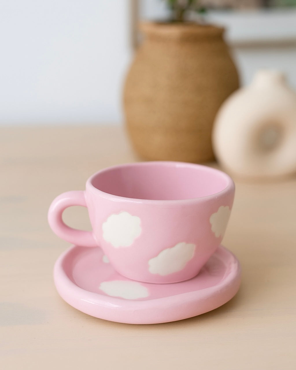&quot;Cotton Candy&quot; - Pink Cup &amp; Saucer Set