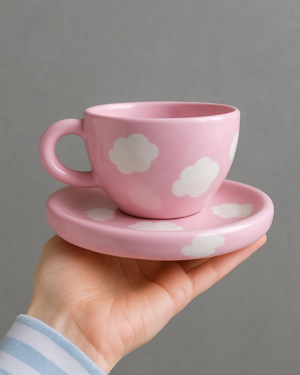 &quot;Cotton Candy&quot; - Pink Cup &amp; Saucer Set