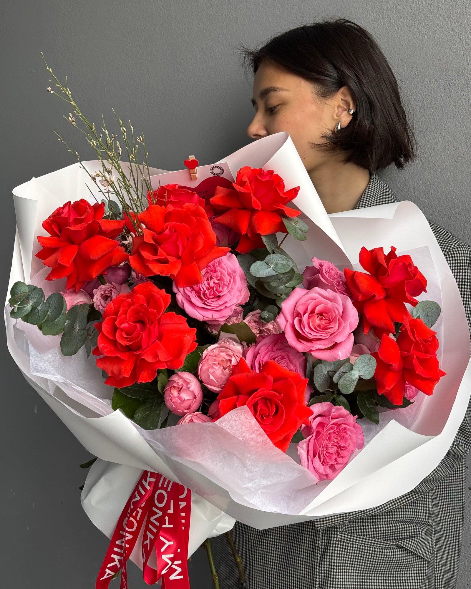 Bouquet "Cupid's Crush" - French Roses, peony roses