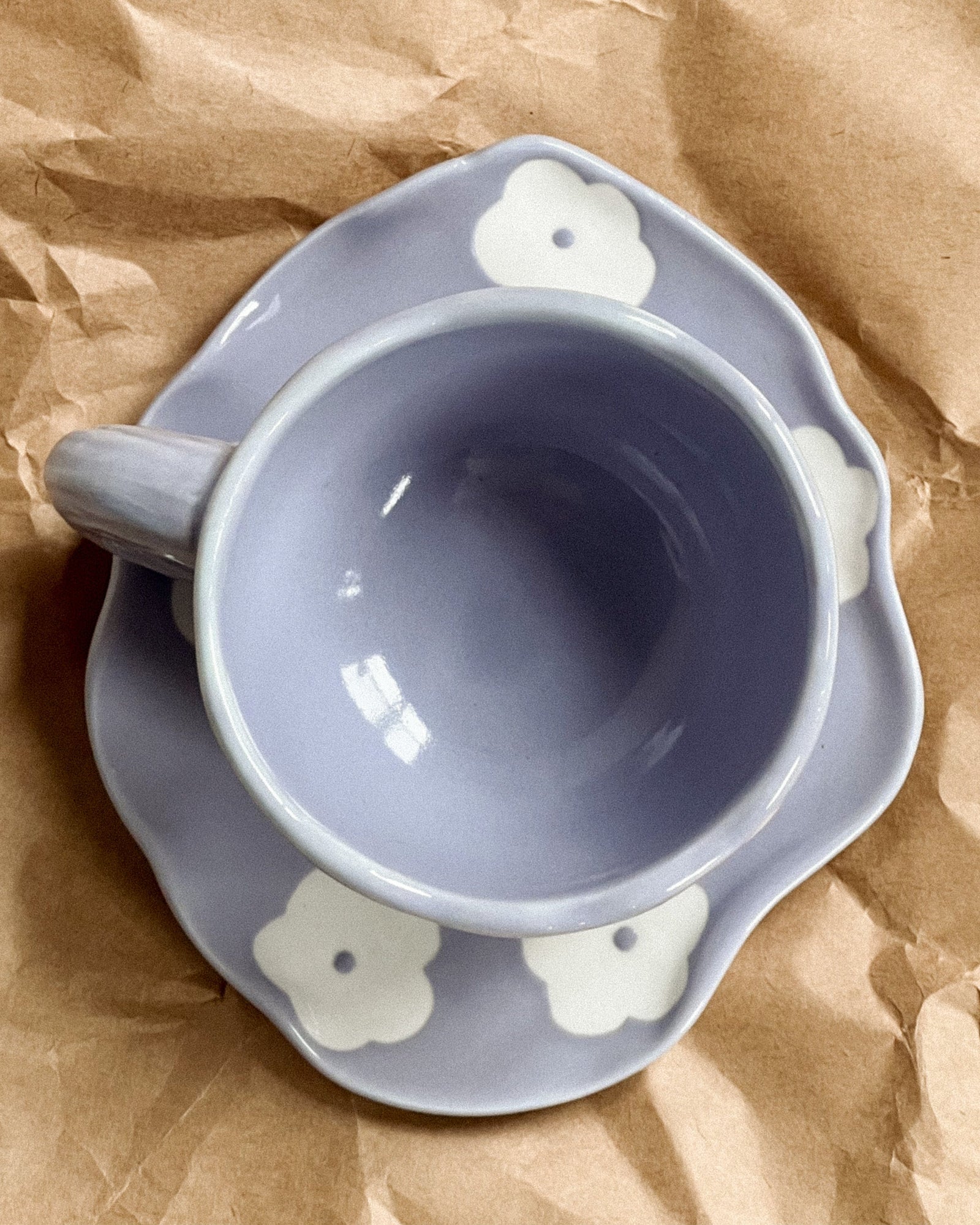 "Violet Hour" - Handcrafted Clay Tea Duo