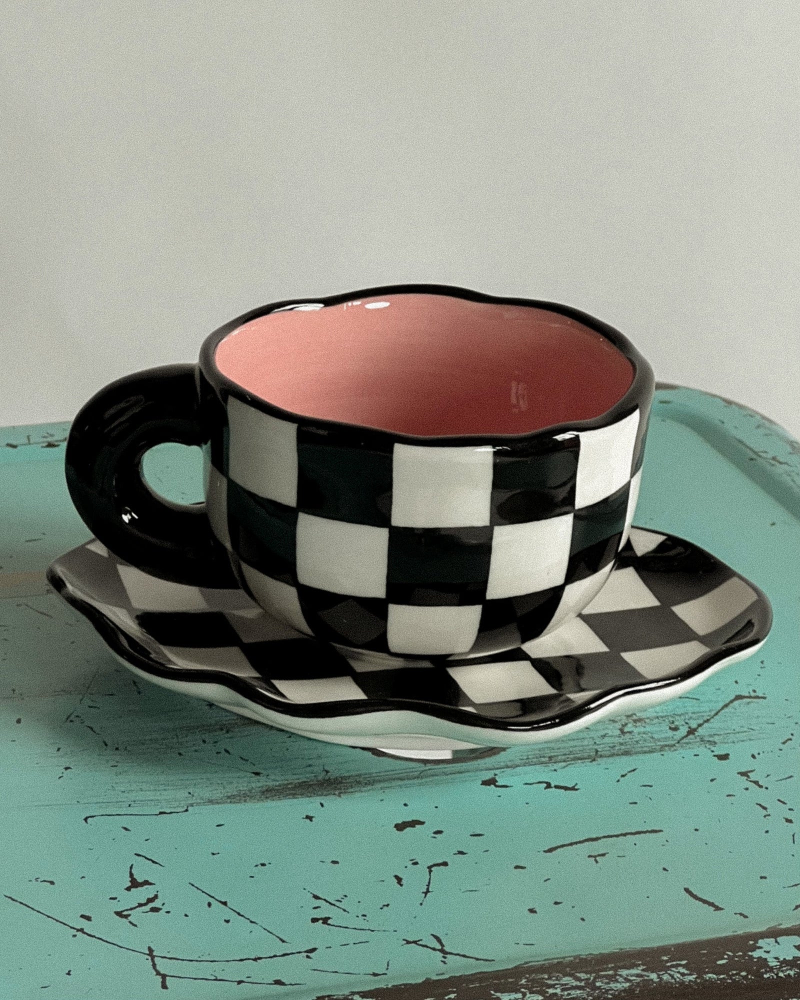 "Queen’s Gambit" - Handcrafted Clay Tea Duo