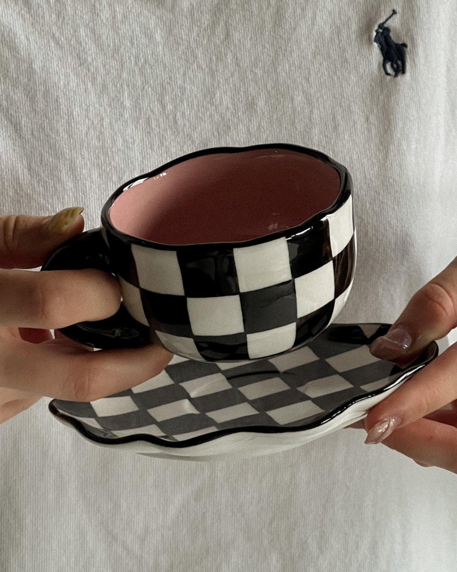 "Queen’s Gambit" - Handcrafted Clay Tea Duo