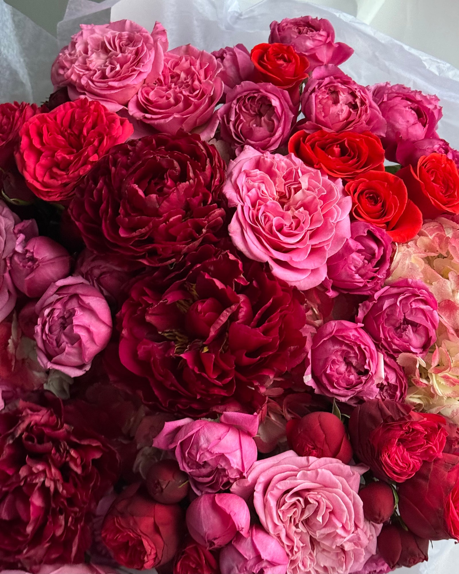 Bouquet "Cherry on Top" - Peonies, spray roses, peony roses