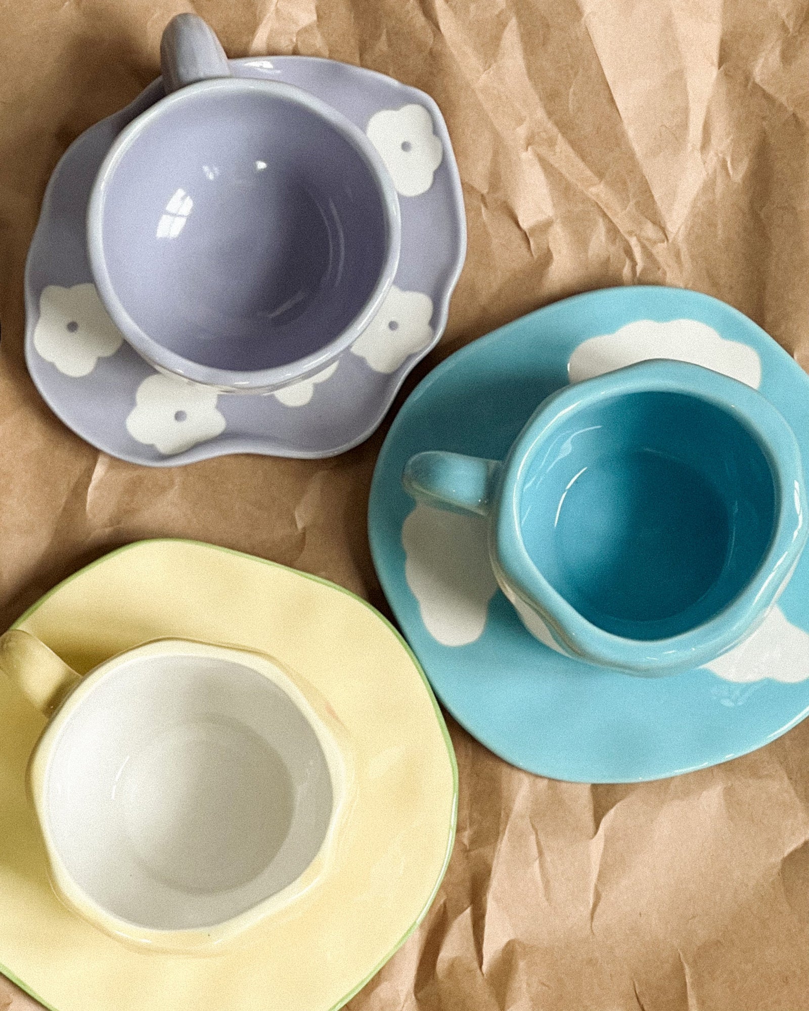 "Violet Hour" - Handcrafted Clay Tea Duo