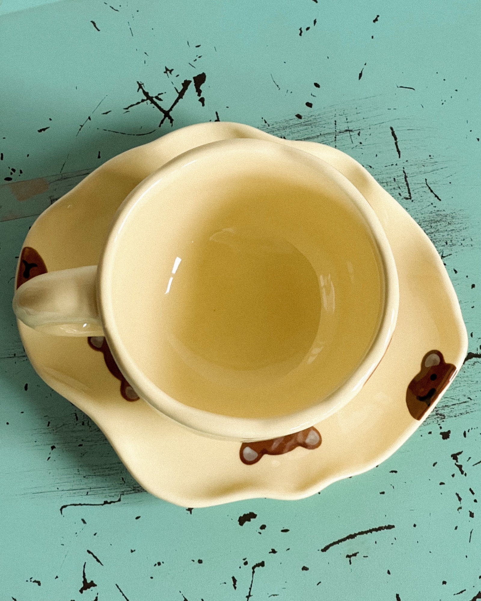 "Honey Bear" - Handcrafted Clay Tea Duo