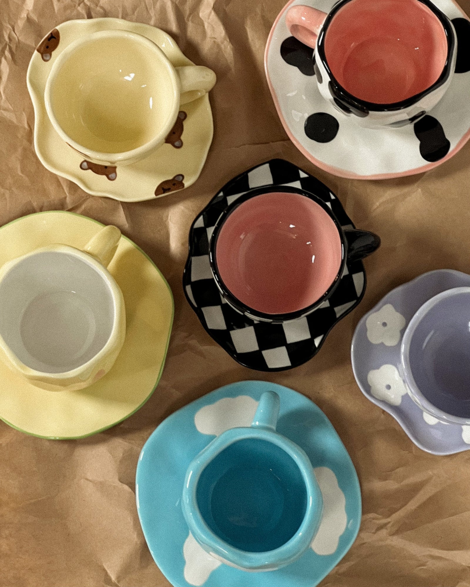 "Moo &amp; Brew" - Handcrafted Clay Tea Duo