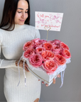 Flower Box "Sweetheart" - garden roses