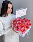 Flower Box "Sweetheart" - garden roses