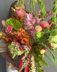 Flower Basket “Wild Eden” — ranunculus, anthurium, hydrangea, orchids, eremurus, moluccella
