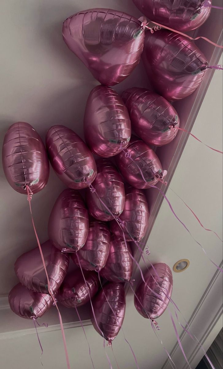 Balloons &quot;Pink Metal Hearts&quot; - My Peonika Flower Shop